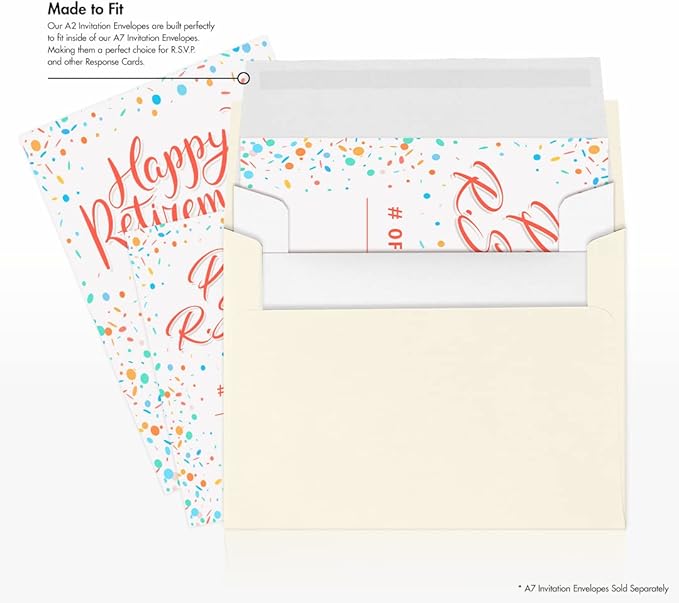 LUXPaper A2 Classic Crest Invitation Envelopes | 4 3/8" x 5 3/4" | Avon Brilliant White | 70lb. Text | 500 Qty