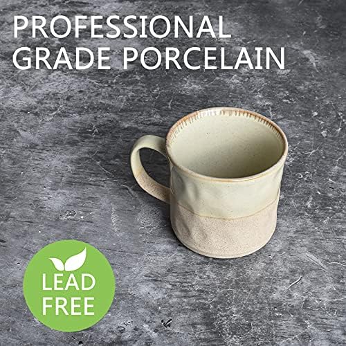 Bosmarlin Large Ceramic Coffee Mug, Big Tea Cup for Office and Home, 18 Oz, Dishwasher and Microwave Safe, 1 PCS (Green, 1) - Image 3