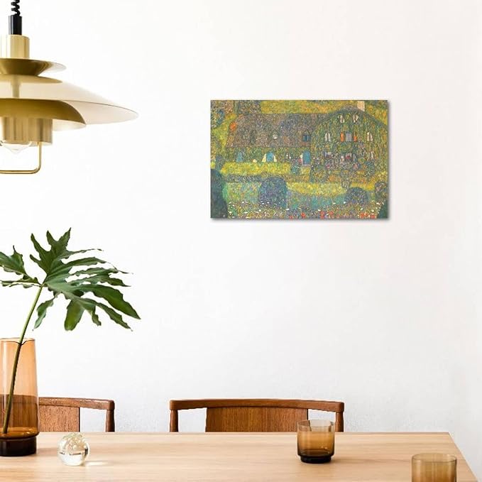 ART.COM Wall Art Print House in Attersee by Gustav Klimt, 36" x 24"
