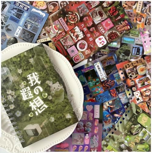 Japanese Sticker Book for Journaling Supplies,Vintage Japanese Stickers - Image 2