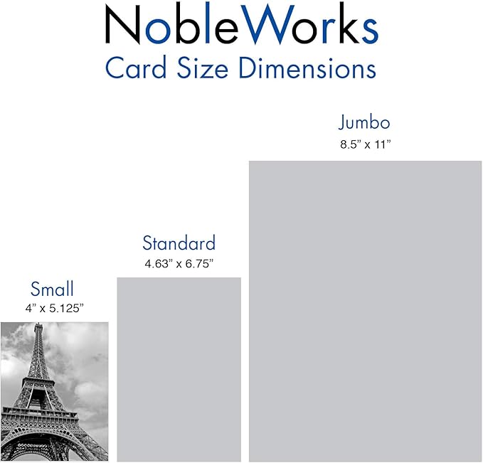 The Best Card Company - 20 All Occasion Blank Greeting Cards (4 x 5.12 Inch) - Monocolor Photos (10 Designs, 2 Each) - Towering Paris AM7028OCB-B2x10