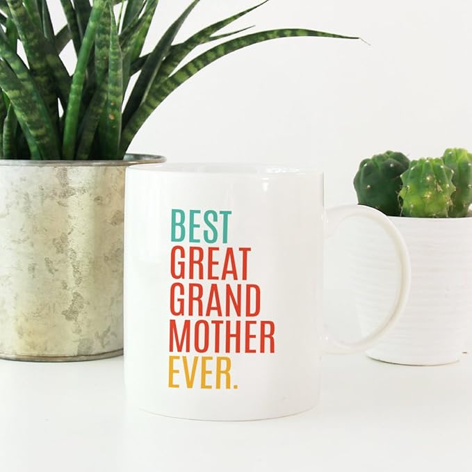 Andaz Press 11oz. Coffee Mug Birthday Gift, Best Great Grandmother Ever, 1-Pack
