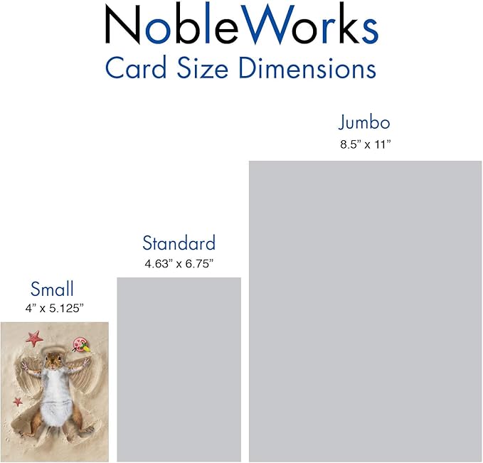 The Best Card Company - 20 Bulk Box Animal Note Cards Blank (4 x 5.12 Inch) - Funny Wildlife Assorted Notecard Pack with Envelopes (10 Designs, 2 Each) - Sand Angels AM6844OCB-B2x10