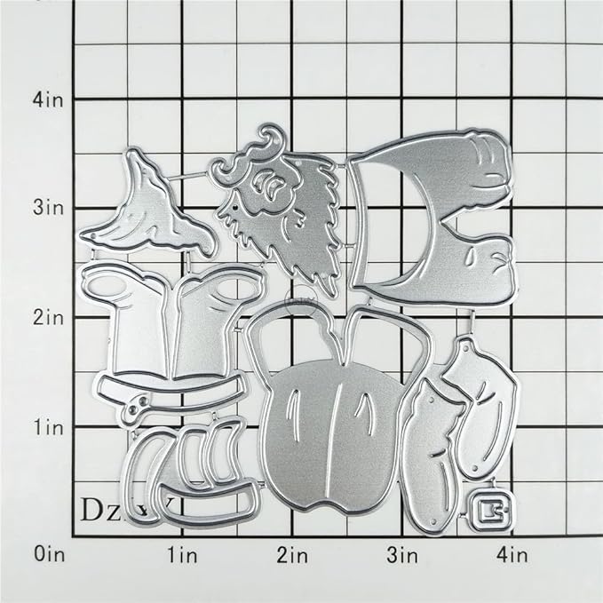 DzIxY Christmas Santa Claus Clothes Metal Cutting Dies for Card Making Kit Embossing Paper Die Cuts Set Scrapbook Stencils Supplies Machine Templates