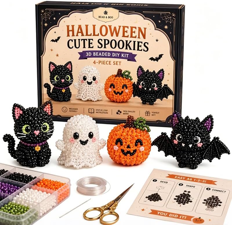 MSYSN 3D Beads Animal DIY Kit, Handmade Bead Craft Kit, with Step-by-Step Tutorials and Accessories, Creative Stress Relief Gift for Adults, Teens and Beginners (A6) by Unknown