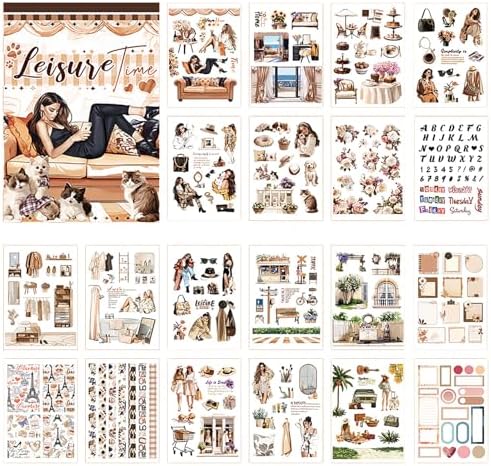 A5 Size Journaling Stickers - 200 Pre-Cut Washi Stickers for Junk Journal & Scrapbooking - Image 2