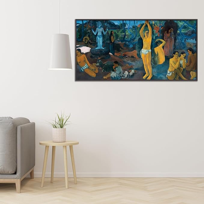 OKRA Where We Come From Who We Are Where We Are Going Poster By Paul Gauguin Painting Reproduction of Famous Painting Vintage Poster Room Aesthetic Wall Decorate Unframed(12x24in/30x60cm)