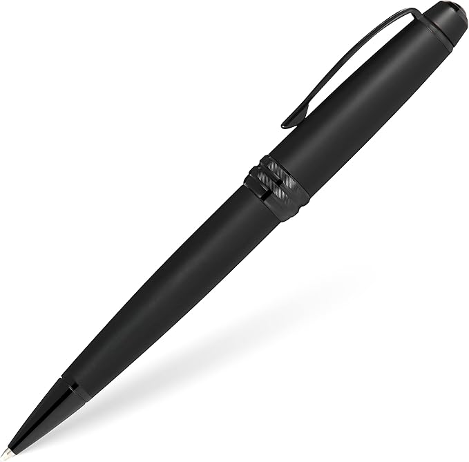 Cross Bailey Refillable Rollerball Pen Presented in a Premium Gift Box - Medium Point, Black Ink, Matte Black