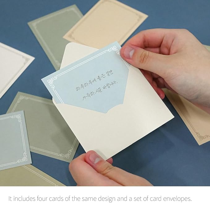 Monolike Day by Day Card, 111 Traditional Line - Mix 48 Mini Single cards, 24 envelopes Package