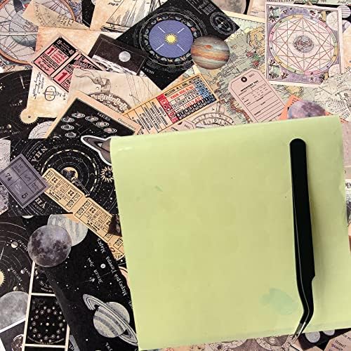 TIYPKE 200pcs Aesthetic Stickers - Vintage Scrapbook Stickers for Journaling, Bullet Journals, Scrapbooking, Space & Moon Themes - Image 2