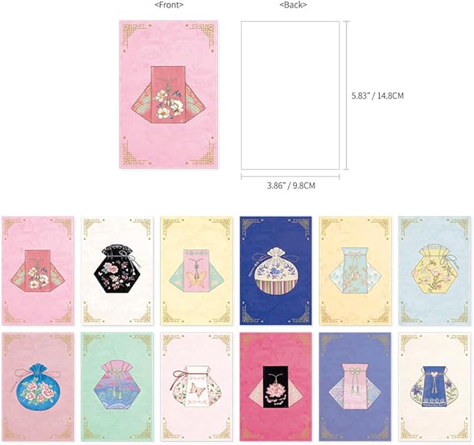 Monolike Lucky Pouch Single Card - Mix 12 pack Postcards