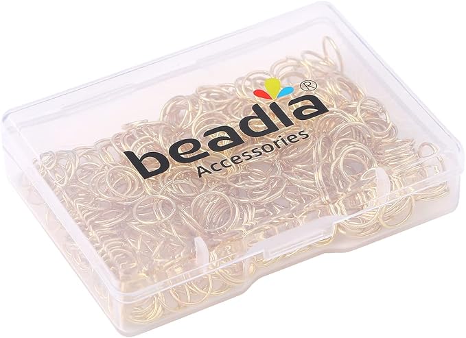 14K Gold Plated Jump Rings Non Tarnish 8mm 300pcs for Jewelry Making Findings