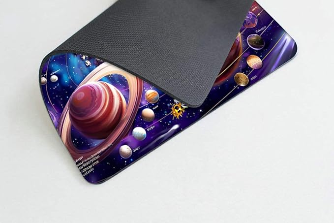 Square Mouse Pad Solar System Space,Gaming Mouse Pads for Desk,Soft Computer Waterproof Non-Slip Mouse Mat