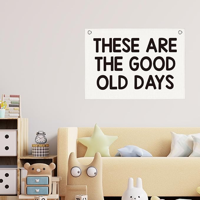 Cute These Are The Good Old Days Banner Vintage Banner Wall Decor Wall Hanging Boys Girl Play Bedroom Dorm Room Decor 22x28 Inch