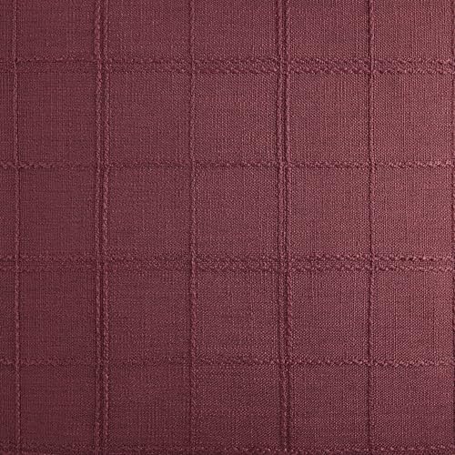 ZeeMart Linen Checked Farmhouse Table Runner, 13x72 Inches Burgundy - Image 6