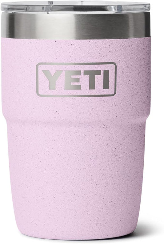 YETI Rambler 8 oz Insulated Coffee Mug with Lid - Stackable Double-Wall Vacuum Insulated Coffee Cup - DuraSip Ceramic Lining - Barista-Friendly Design - Stainless Steel - Dishwasher Safe