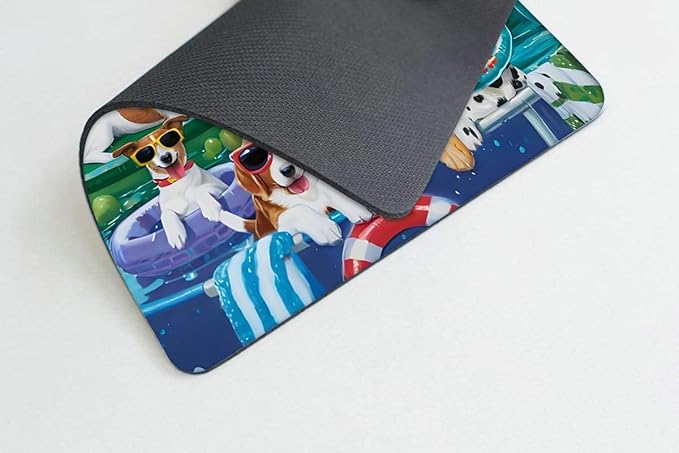 Square Mouse Pad Cute Dog,Gaming Mouse Pads for Desk,Soft Computer Waterproof Non-Slip Mouse Mat