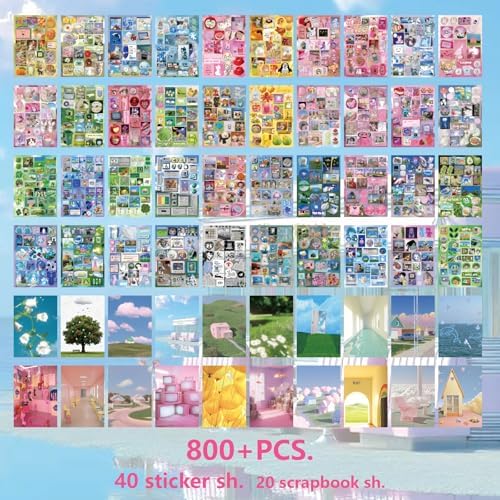 Dream Core Sticker Book 2-Pack, 800+ Vintage Stickers - Image 2