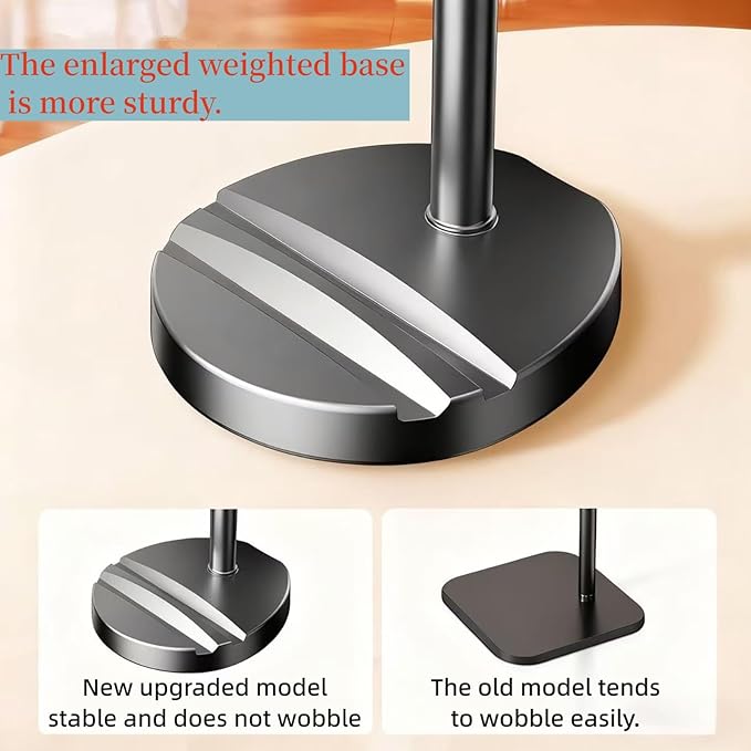 Versatile Dual Phone Holder Mount, Adjustable Height & 360° Rotation, Ergonomic Stand for Simultaneous Phone and Tablet Use, Perfect for Home, Office, and Travel