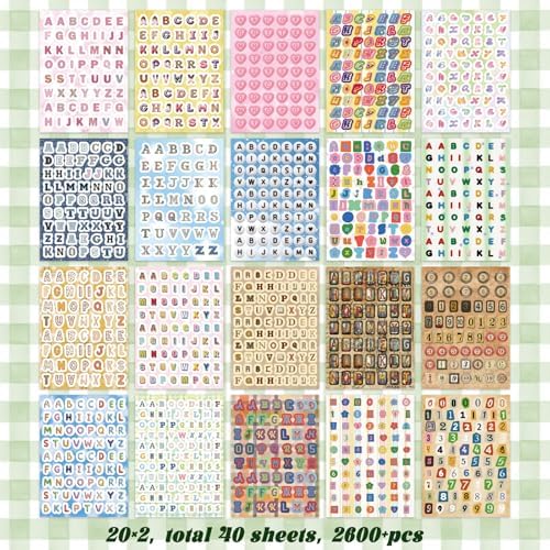 2600Pcs Magazine Letter Stickers Book for Scrapbook Album, Vintage Ransom Alphabet Stickers for Journaling, Scrapbook Supplies and Book Decor with 40 Sheets Pre-Cut Viny - Image 2