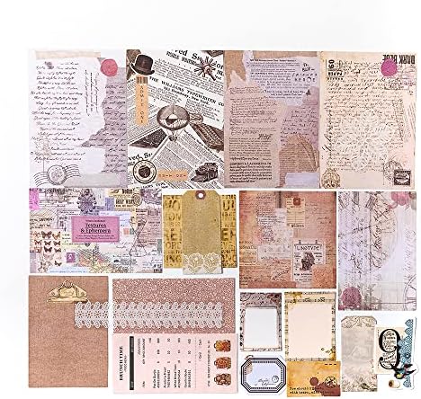 Aldieco 260pcs Vintage Scrapbooking Stickers Pack, DIY Retro Journaling Supplies Stickers kit,Scrapbook Paper Accessories,Coffee Scrap Book Washi Paper Stickers(nuanjushouji) - Image 6
