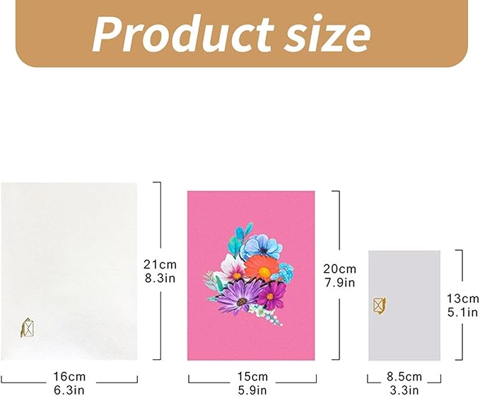 Impressive Gesang Flower Celebration Card Foldable Paper With Envelope Handmade Florals Greeting Popup All Occasion Cards