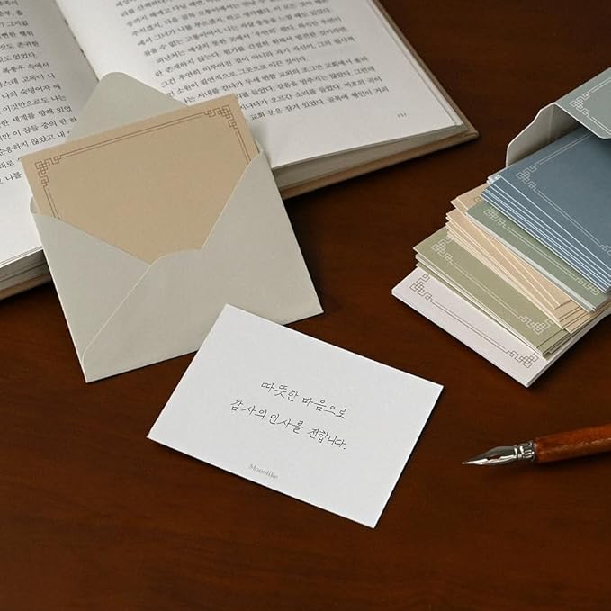 Monolike Day by Day Card, 111 Traditional Line - Mix 48 Mini Single cards, 24 envelopes Package