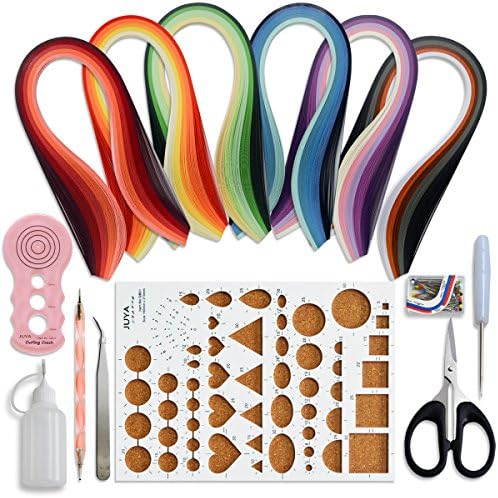 JUYA Paper Quilling Kit 30 Colors 600 Strips 8 Tools, Pink Set, 3mm by JUYACrafts