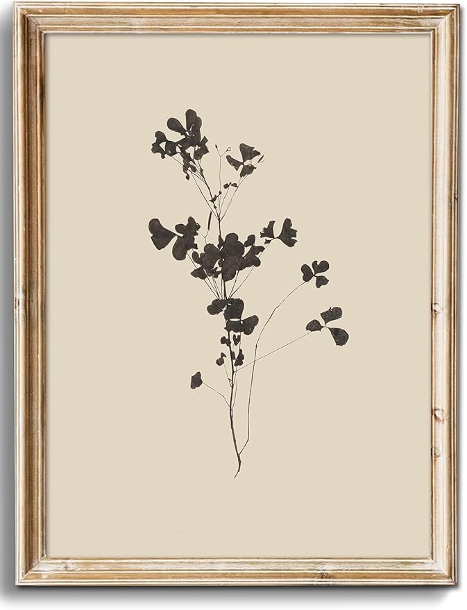 uniro Vintage Wall Art Prints, Neutral Floral Sketch Painting, Minimalist Wall Decor Botanical Canvas Prints, Cottage Core Decor, Vintage Art Pictures for Bedroom Bathroom(8" x 10"-UNFRAMED)
