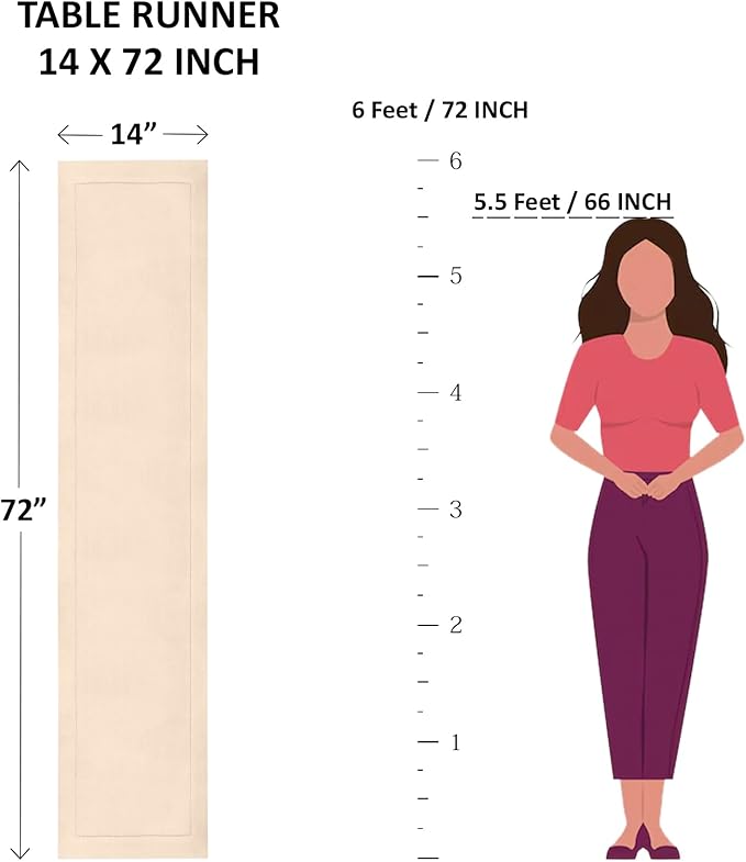 Solino Home Linen Table Runner 72 Inches Long - 100% Pure Linen Misty Pink Table Runner 14 x 72 Inch for Valentines, Spring, Easter - Diana Medium Weight