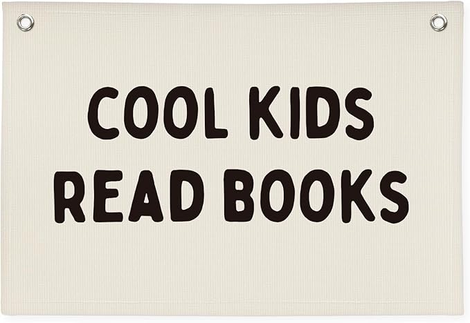 Reading Corner Decor for Classroom,Cool Kids Read Books Canvas Banner,Read Sign Wall Hanging Banner Flag Decor for Reading Nook,Classroom Decor Kid Room Decor Read Corner Flag Banner 30x20 Inch