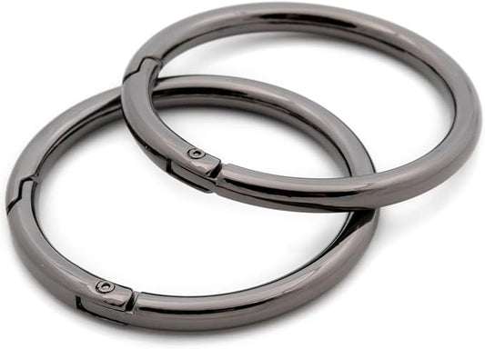 O Ring Spring, 10 PCS Opening Snap Trigger Clip Buckle Charm Purse Making (Gunmetal,2")