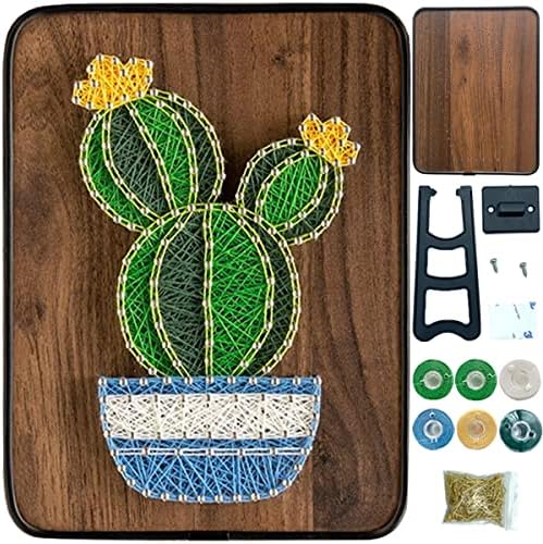 BAZIMA ALICE DIY String Art Kit for Beginner, DIY Cactus Potted Craft Kit,Unique Gift,Craft Kit for Holidays by BAZIMA+ALICE