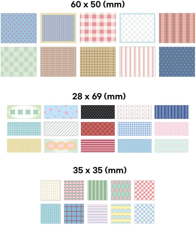 Monolike Plan Pattern Sticker Pack (102Pcs) - Variety Pack, Journal, Scrapbook, Fancy Sticker, Paper