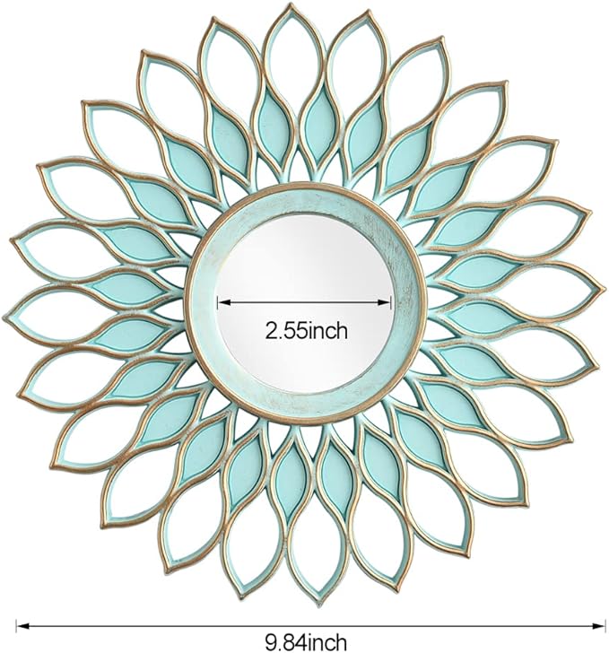 Small Round Decorative Mirrors Pack of 3 for Room & Home | Green Circle Mirrors Modern Wall Decor Gifts for Women & Moms