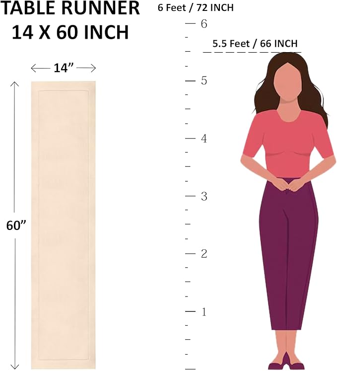Solino Home Linen Table Runner 60 Inches - 100% Pure Linen Festive Fuchsia Table Runner 14 x 60 Inch Ideal for Dresser and Coffee Tables, Valentines, Spring, Easter - Diana Medium Weight