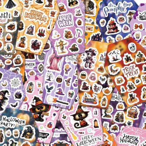 Halloween Sticker Book 30 Pages 300+ Stickers Junk Journaling - Image 4