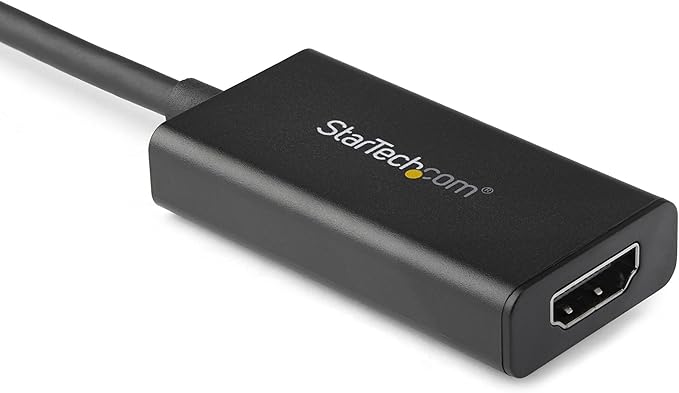 StarTech.com DisplayPort to HDMI Adapter - 4K 60Hz HDR10 Active DisplayPort 1.4 to HDMI 2.0b Video Converter - 4K DP to HDMI Adapter Dongle for Monitor/Display/TV - Latching DP Connector (DP2HD4K60H)
