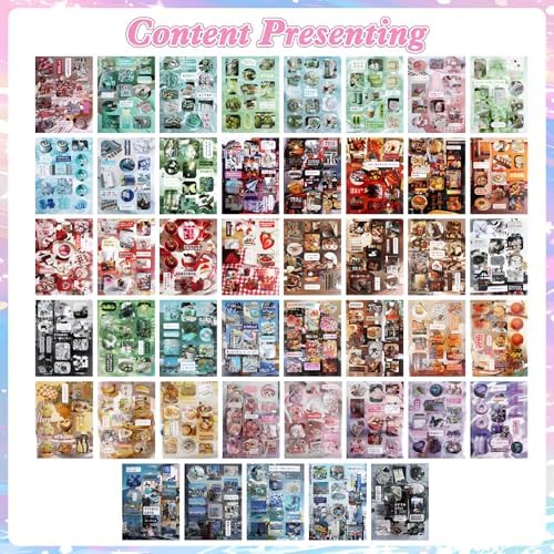 600Pcs Japanese Sticker Book for Journaling Adult, Cute Scrapbook Stickers - Image 4