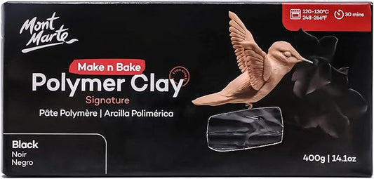 Mont Marte Make n Bake Polymer Clay 400g - Black