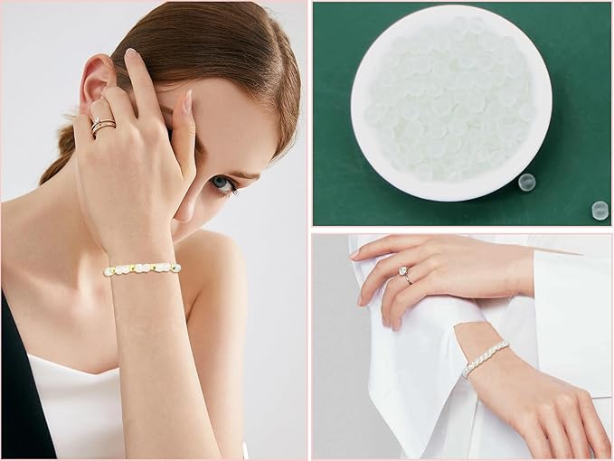 Pamir Tong 900PCS 6mm Matte White Frosted Round Glass Beads Bracelet Space Loose Smooth Beads for Jewelry Making, Earring, Necklaces, Keychains, Lanyards & Adult Crafting