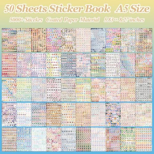 Stickers Book for Scrapbook Supplies,5000+ Letter Scrapbook Sticker for Art - Image 2