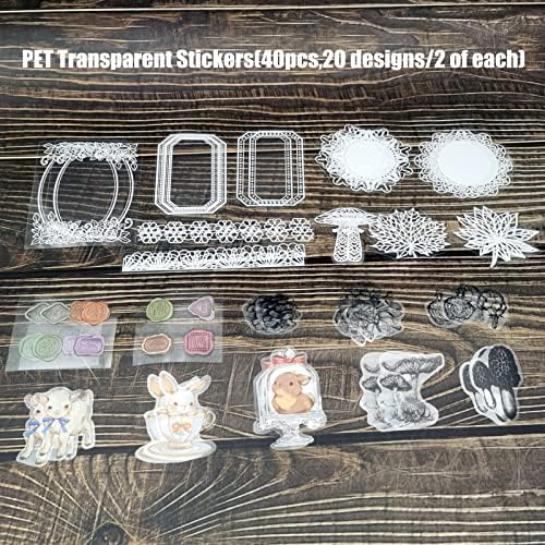 Esweny 260PCS Vintage Journaling Scrapbooking Supplies Scrapbook Sticker Paper Ephemera Pack for Junk Journal Planners Collage Craft Notebooks Album (Plants and Birds) - Image 6