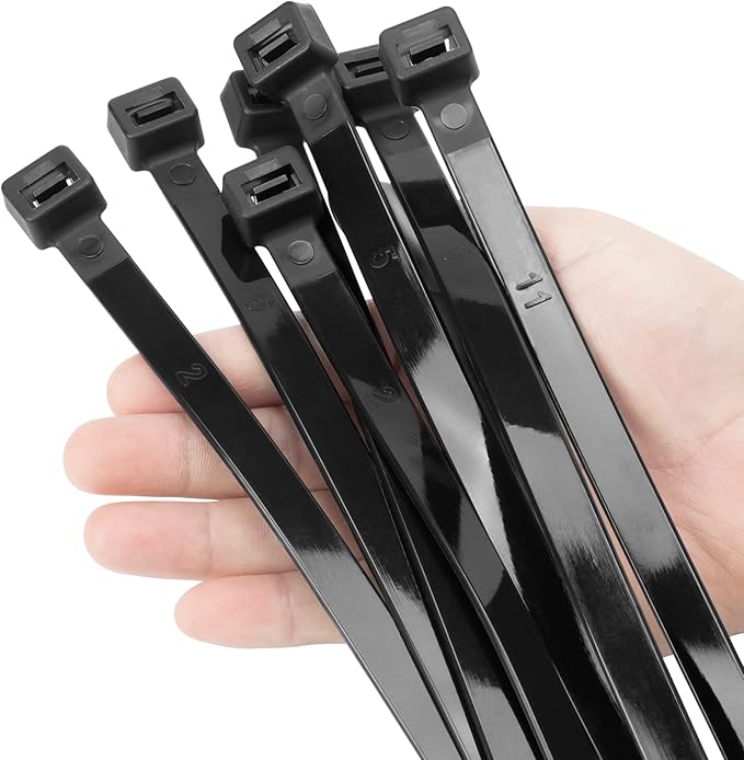 XINGO 60 inch Blcak Zip Ties Heavy Duty 20 PCS, 250 lbs Ultra Strong Plastic Wire Ties, Large Cable Ties Extra Long Tie Wraps, Indoor and Outdoor UV Resistant