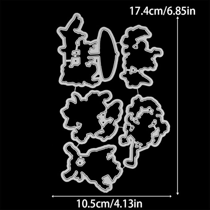 Friendship Birds Afternoon Tea Stamps and Cutting Dies for Card Making DIY Transparent Silicone Clear Stamp and Metal Die Cuts Sets for Scrapbooking Paper Greeting Cards Decor Seals Craft Supplies