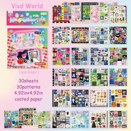 Dreamcore Japanese Sticker Book for Journaling Supplies,Stickers for DIY - Image 2