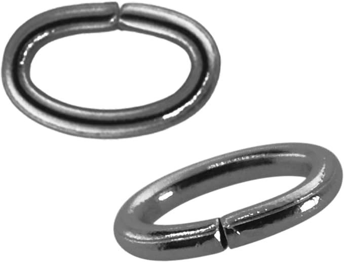 Mandala Crafts 5600 Pcs Oval Gunmetal Jump Rings Kit - 4X3mm, 0.5mm Wire, Nickel &, Tarnish & Rust Resistant, Ideal for Jewelry Making & Crafting