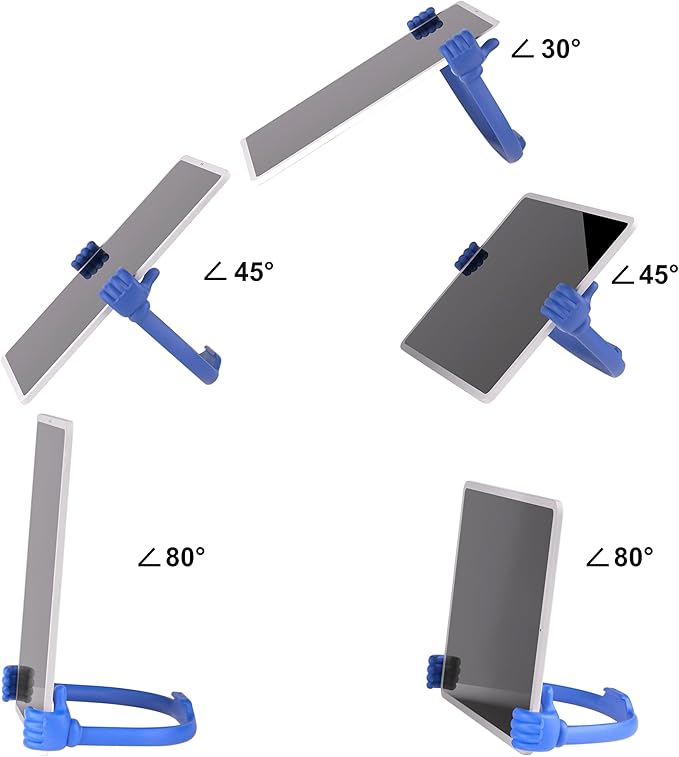 Honsky Adjustable Tablet Stand, Portable Phone Holder for Desk Bed - Multi-Angle Drawing Stand Compatible with All Tablets (Blue & Green)