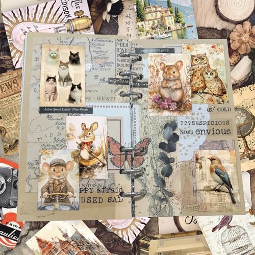 300 Pcs Vintage Aesthetic Washi Stickers Book - 6 Daily Life Scenery Themes Scrapbook Stickers Set for Journaling, Bullet Journal, Art Diary, Planner Notebook, Craft Gifts for Creatives - Image 5