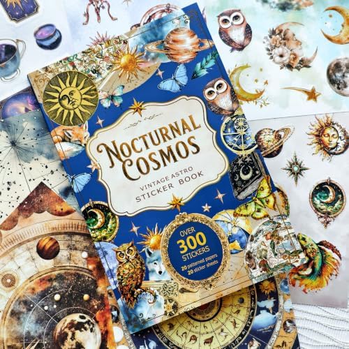 Vintage Astrology Sticker Book & Scrapbook Paper Pad - Image 2